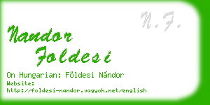 nandor foldesi business card